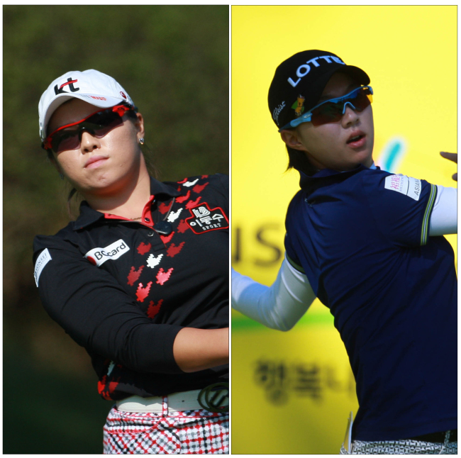장하나(좌부터/골퍼/KT),김효주(골퍼/롯데그룹)
올해 한국여자프로골프(KLPGA) 투어 ’메이저 여왕’ 타이틀은 누구에게 돌아갈까.
