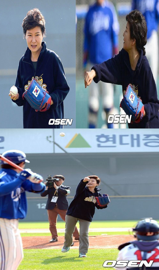 박근혜(대통령/대한민국대통령)
박근혜 대통령이 역대 대통령 네 번째로 프로야구 시구에 나섰다.