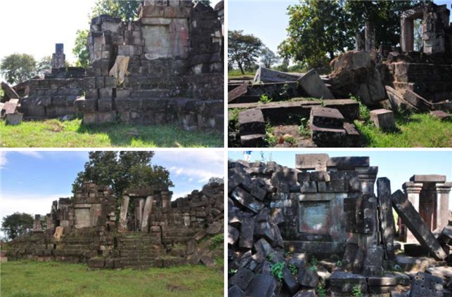 Hong Nang Sida, archaeological ruins surrounding the Angkorian temple in Laos.   Cultural Heritage Administration
