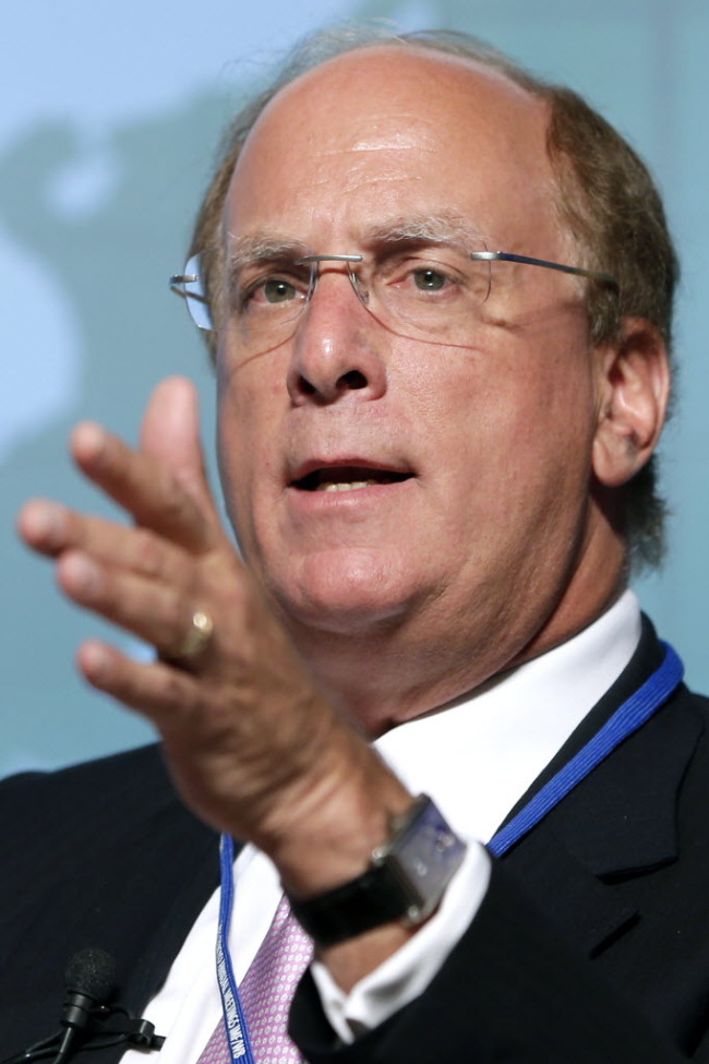 BlackRock Inc. CEO Laurence D. Fink.   Bloomberg