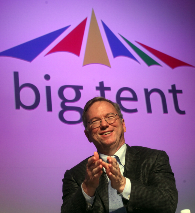 에릭슈미트((EricSchmidt/기업인/구글회장)
삼성과 만난 후 빅텐트 행사장을 찾은 에릭 슈미트 구글 회장이 기자에게 건넨 말이다.