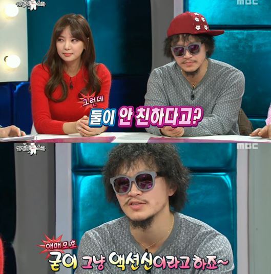 이태임(좌부터/탤런트/영화배우),양동근(영화배우/가수)
배우 양동근이 이태임과의 키스신에 대해 언급해 눈길을 끌었다.