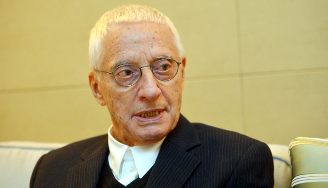 Italian designer Alessandro Mendini.   Kim Myung-sub/The Korea Herald