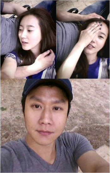 김진(위부터/패션디자이너/가수),정우(김정국/영화배우/탤런트)
배우 정우와 패션디자이너 김진이 열애설을 부인한 가운데 두 사람의 다정한 셀카가 공개돼 누리꾼들의 관심이 쏠리고 있다.
