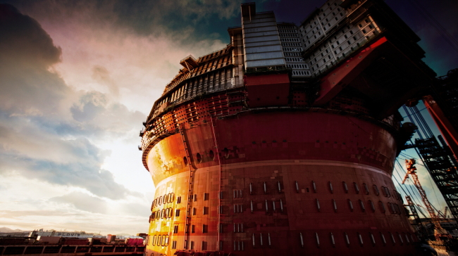 Hyundai Heavy Industries, the world’s top shipbuilder, released its new advertisement on Sunday with the slogan “When technology meets perseverance, a masterpiece is born.”   HHI
