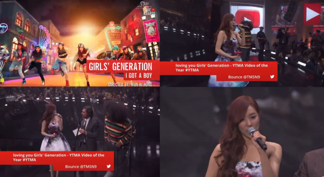 티파니(스테파니황/가수/소녀시대/소녀시대-태티서)
소녀시대가 제 1회 유튜브 뮤직 어워드(YouTube Music Awards)에서 ‘올해의 뮤직비디오(Video of the Year)’를 수상하는 쾌거를 거뒀다.