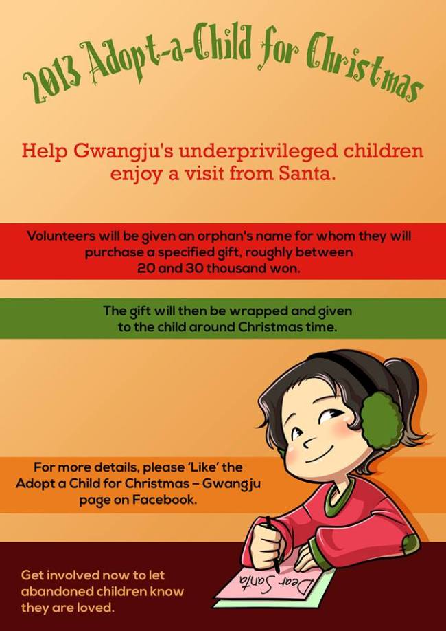 Poster for the Adopt a Child for Christmas campaign