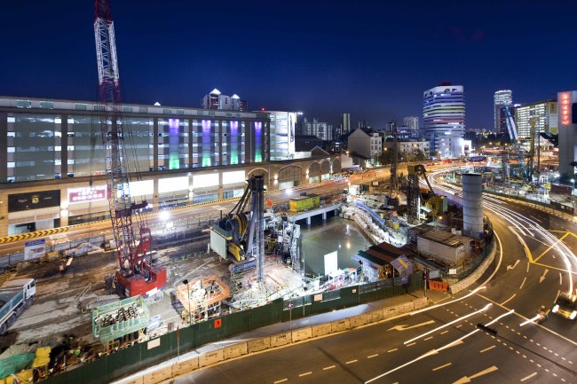The subway line under construction by Ssangyong E&C in Singapore.   Ssangyong E&C