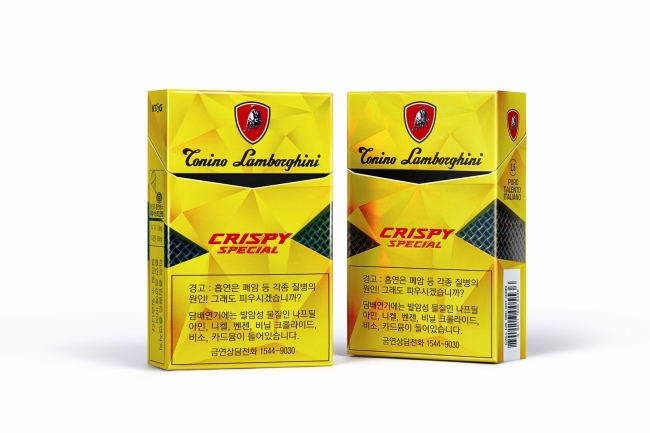 KT&G는 ‘국제 담배박람회(Inter-Tabac)’와 ‘칸 면세품 박람회’ 출품을 기념해 ‘토니노 람보르기니 크리스피(Tonino Lamborghini Crispy)’ 한정판을 시판한다고 6일 밝혔다.