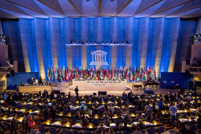 A general view of the UNESCO General Conference prior to its opening in Paris, France, on Nov. 5   AP-Yonhap News