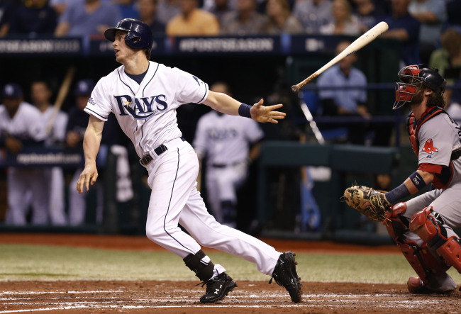 윌마이어스(WilMyers/야구선수/탬파베이레이스외야수)
Tampa Bay Rays outfielder Wil Myers batted .293 with 13 home runs and 53 RBIs in only 88 games.   AP-Yonhap News