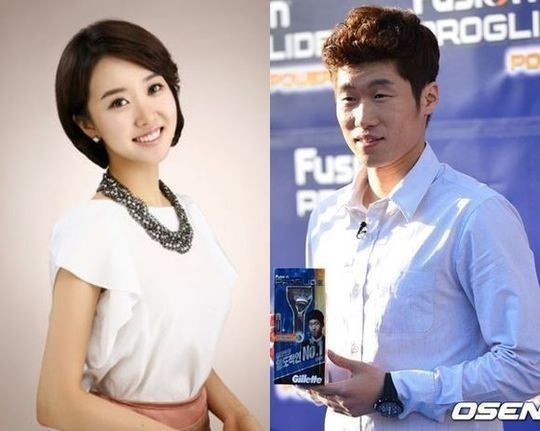김민지(좌부터/아나운서/SBS),박지성(축구선수/PSV아인트호벤미드필더)
축구선수 박지성(32·PSV아이트호벤)과 김민지 SBS 아나운서(28)가 내년 5월 11일 화촉을 밝힌다.