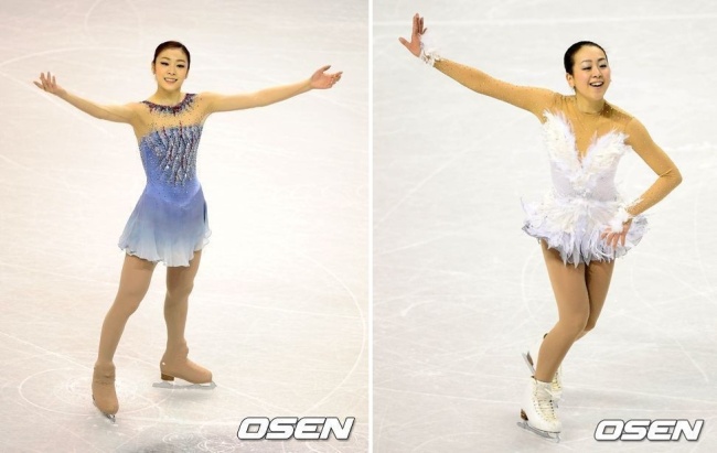 김연아(좌부터/스케이트선수),아사다마오(AsadaMao/스케이트선수)
뜻하지 않은 부상으로 아직 올림픽 시즌 데뷔조차 못하고 있는 김연아(23). 그랑프리 시리즈 2연속 우승에 자신의 역대 최고점마저 경신한 아사다 마오(23ㆍ일본).