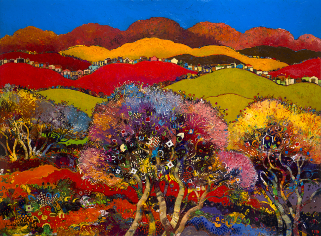 장 프랑소와 라리유 '남쪽마을' 캔버스에 유채. 100x100cm, 2012.
사진=오페라갤러리제공