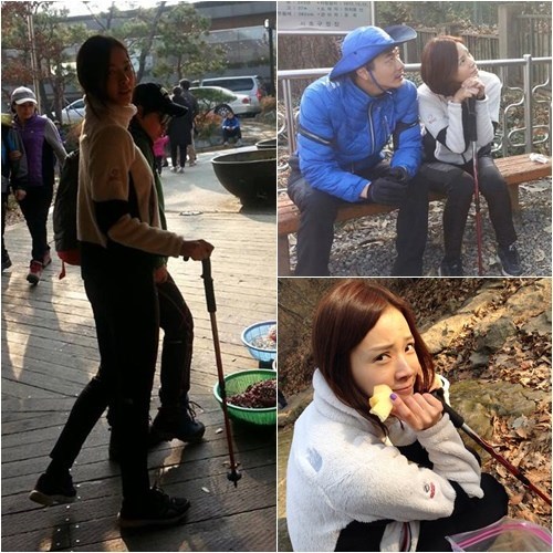 손태영(좌부터/탤런트/미스코리아),권상우(영화배우/탤런트)
배우 권상우 손태영 등산 데이트가 포착돼 화제를 모으고 있다.