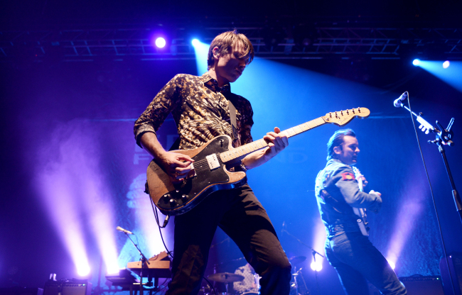 Franz Ferdinand perform during their first concert in Seoul at the UNIQLO AX Hall on Thursday night.   9ENT