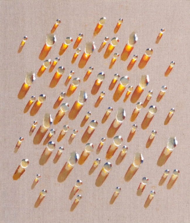 김창열‘ 물방울 SN201201’, 마포에 유채, 53×45.5㎝, 2012.