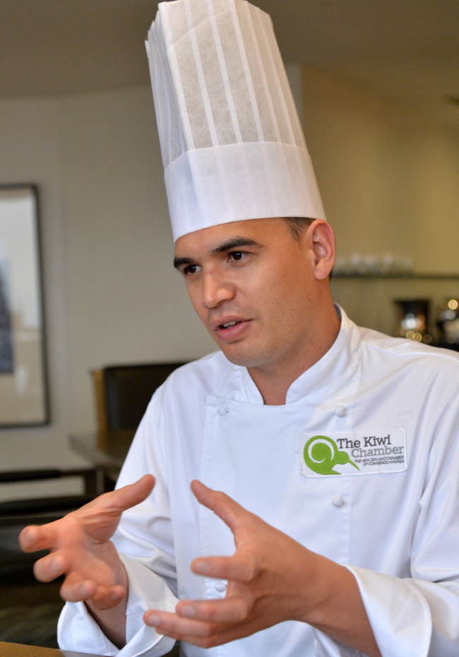 Guest Chef Shannon Persterer talks during an interview with The Korea Herald at the Millennium Seoul Hilton in Jung-gu, Seoul on Monday. Lee Sang-sub/The Korea Herald