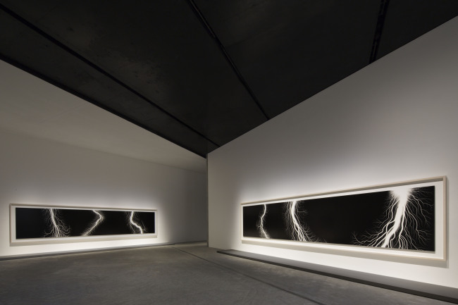 “Lightning Fields Composed 012” (left and right) by Hiroshi Sugimoto on display at Leeum, Samsung Museum of Art.   Leeum