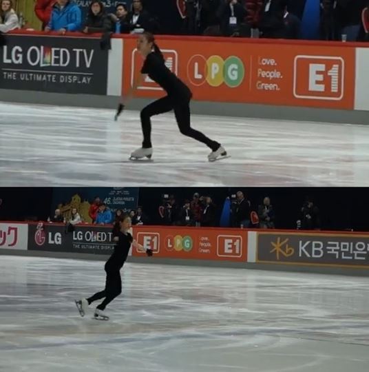 김연아(스케이트선수)
공개된 영상에는 크로아티아 자그레브의 돔 스포르토바 빙상장에서 연습 삼매경인 김연아의 모습이 담겨있다. 김연아는 수많은 취재진과 팬들에 둘러싸인 가운데서도 집중력을 잃지 않고 트리플 러츠, 트리플 플립 콤비네이션 점프를 정확하게 구사해 감탄을 자아냈다.