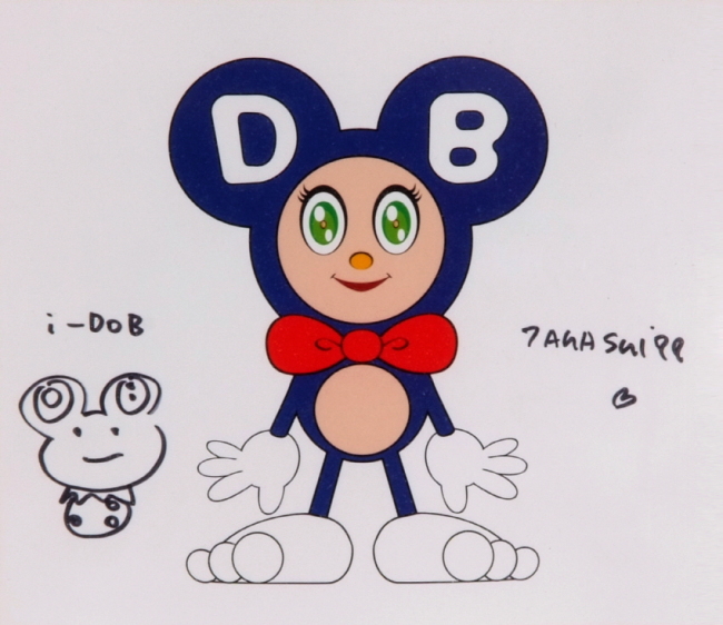 타카시 무라카미(b.1962), 드로잉-DOB, DOB가 출력된 종이에 마커, 15x17.5cm, 1999