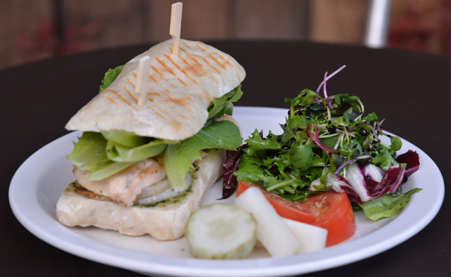 Freshly baked ciabatta is used to make the establishment’s grilled chicken breast sandwich.
(Lee Sang-sub/The Korea Herald)