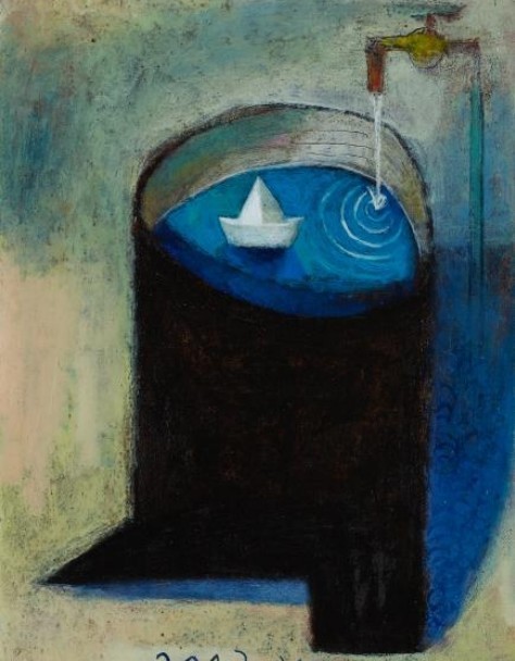 문형태 작 ‘Think about you’, 유화, 33.4×24.2cm  [사진제공=롯데갤러리 영등포점]