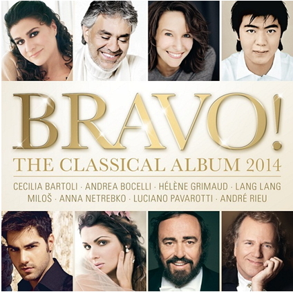 클래식 초심자들을 위한 가이드가 되어줄 앨범 [BRAVO! - THE CLASSICAL ALBUM 2014]가 18일 발매된다.
[BRAVO! – THE CLASSICAL ALBUM 2014]는 41명의 클래식 아티스트들의 히트곡들과 2013년 앨범으로 발매되었던 주요 곡들을 엄선해 2장의 앨범에 총 41곡을 담았다.