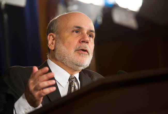 U.S. Federal Reserve Board Chairman Ben Bernanke speaks during a news conference after a Federal Open Market Committee (FOMC) meeting Wednesday at the Federal Reserve in Washington, DC. (AFP-Yonhap News)