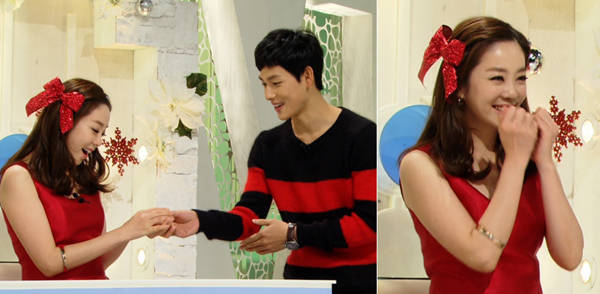 박은영(좌부터/아나운서/KBS),시완(임시완/가수/ZE:A/제아파이브)
박은영이 임시완을 향해 애교를 보여 눈길을 끈다.