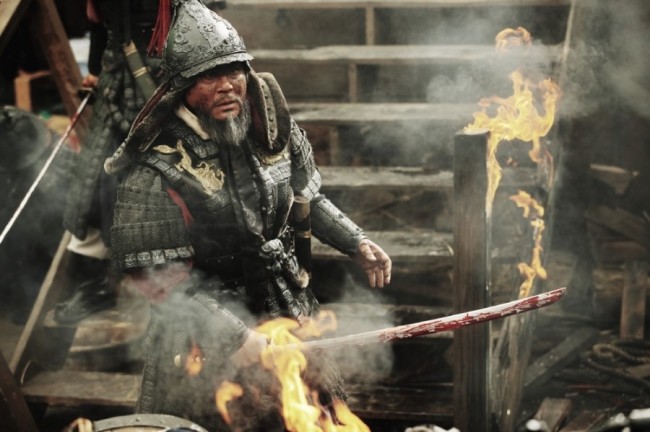 A scene from the upcoming period drama “Battle of Myeongryang.” Lotte Entertainment
