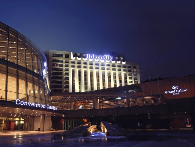 The exterior of the Grand Hilton Seoul’s Convention Center in Hongeun-dong, Seoul.   Grand Hilton Seoul