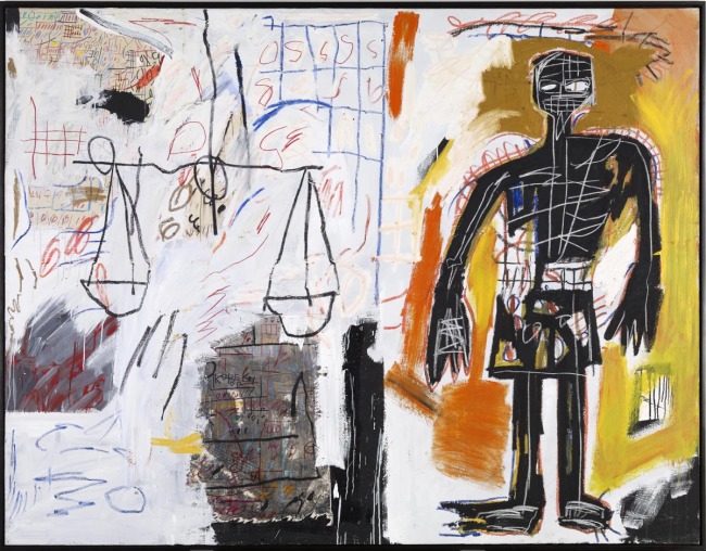 미셸 바스키아‘ 무제(검은색 인물)’, 유화, 188×243.8㎝, 1982. [사진제공=삼성미술관 리움]