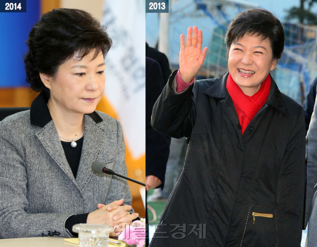 박근혜(대통령/대한민국대통령)
박근혜 대통령이 변했다. 확 달라졌다. 역대 대통령들도 대개 집권 2년차엔 그랬다. 신년사가 그 표본이다.