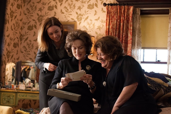 Julian Nicholson (from left), Meryl Streep and Margo Martindale star in “August: Osage County.”   MCT