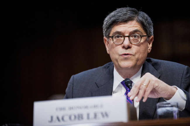 U.S. Treasury Secretary Jacob Lew.   Bloomberg