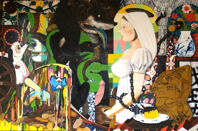 “Around the World + Melting Square,” by Koichi Enomoto.   Arario Gallery