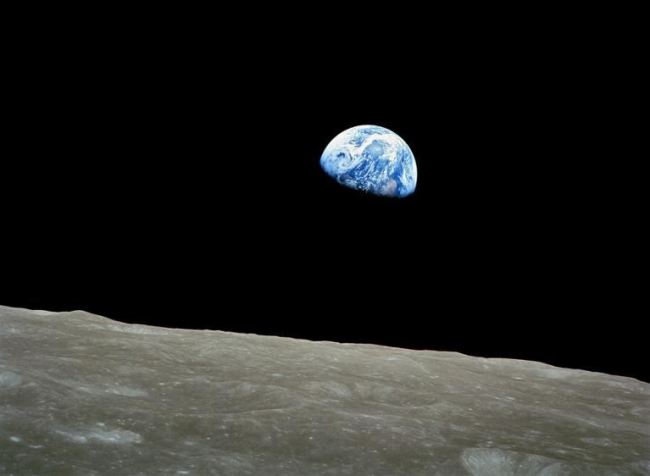 The image of the Earth, taken by the Apollo 8 astronauts on Dec. 24, 1968.   AFP