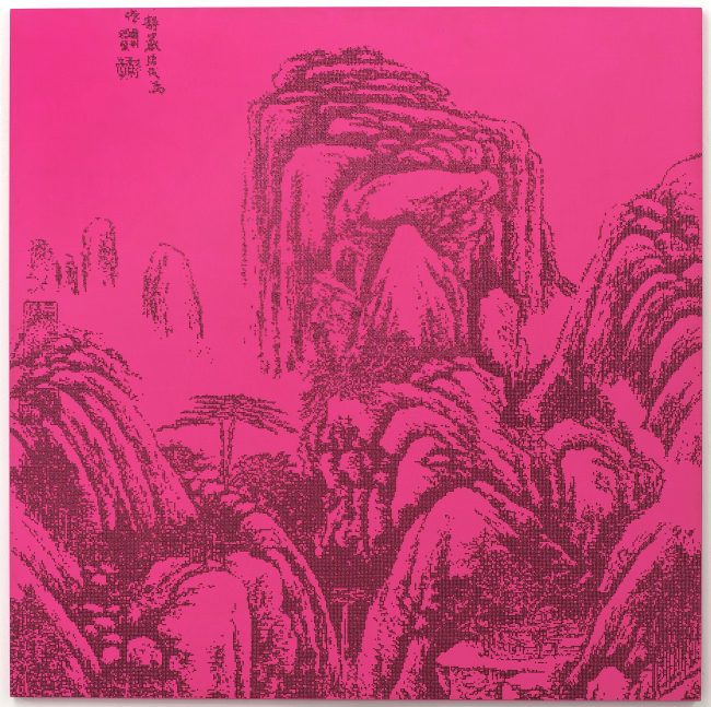 황인기‘오래  된 바람 09 183’, 크리스탈, 캔버스에 아크릴, 180×180㎝, 2009.
[사진제공=일우 스페이스]