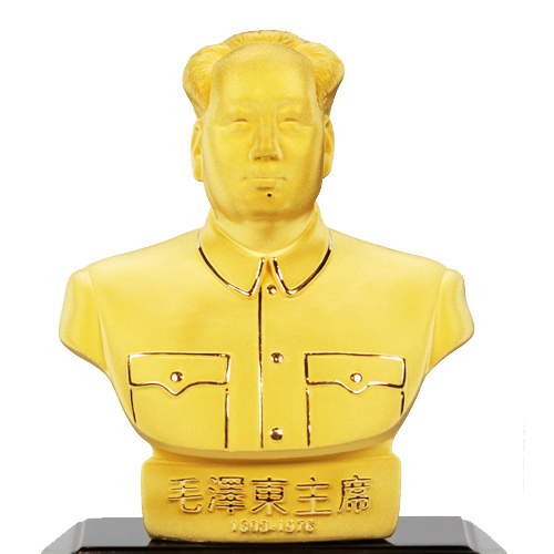 순금 마오쩌둥 흉상.