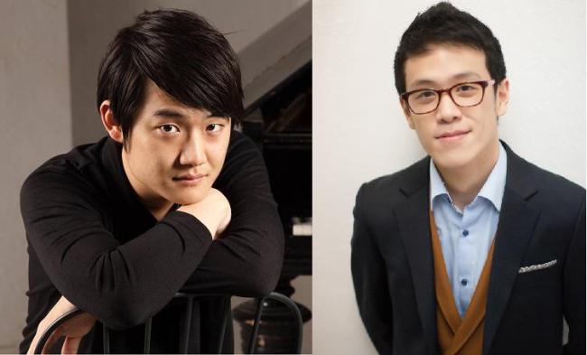 Two young pianists, Lee Jung-soo (left) and An Bong-su (right)