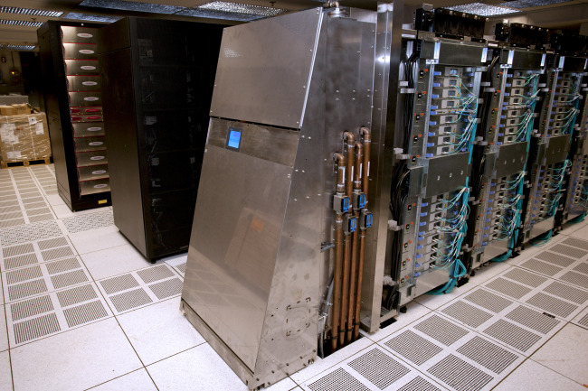 An IBM supercomputer named Blue Gene stands at the company’s Thomas J. Watson Research Center in Yorktown Heights, New York.   Bloomberg