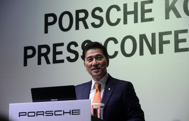 Kim Geun-tak, managing director of Porsche Korea.   Park Hae-mook/The Korea Herald