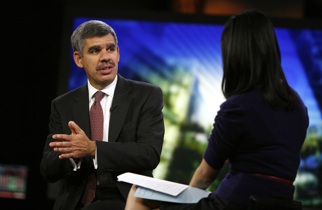 Mohamed El-Erian speaks during a Bloomberg Television interview in 2011.   Bloomberg