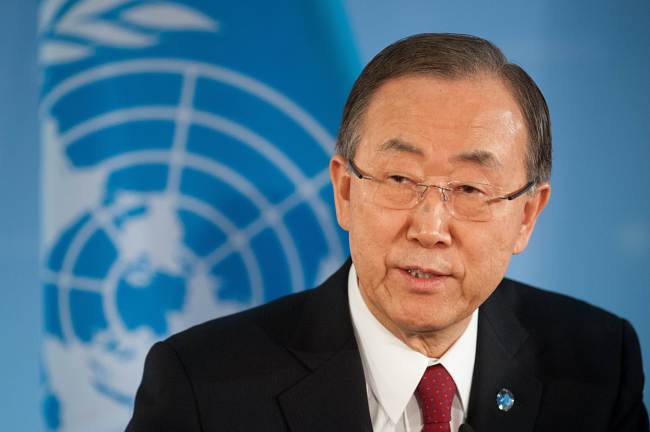 U.N. Secretary-General Ban Ki-moon.   AFP-Yonhap