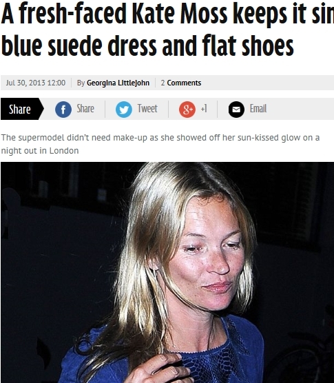케이트모스(KateMoss/모델)
전성기 때와는 사뭇 다른 케이트 모스의 모습이 공개돼 누리꾼들의 시선이 쏠리고 있다.