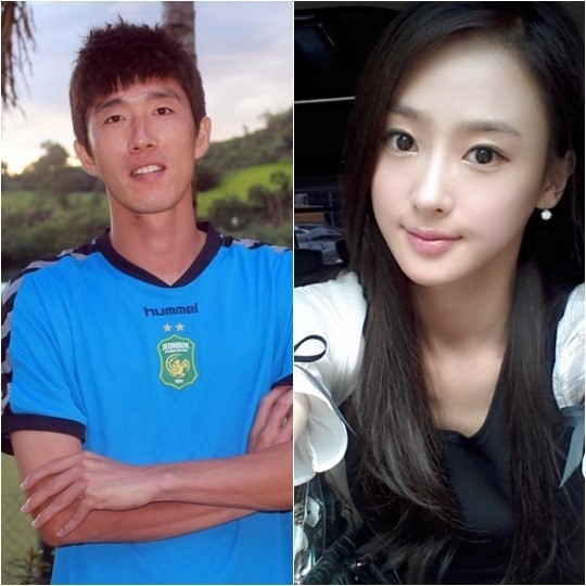 김정우(좌부터/축구선수/알샤르자MF미드필더),한혜경(탤런트)
축구 선수 김정우(32·알 샤르자)와 미스춘향 출신 배우 한혜경(29·예명 한혜인)이 결혼한다.