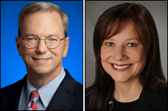 에릭슈미트(좌부터/EricSchmidt/기업인/구글회장),메리바라(MaryBarra/기업인/제너럴모터스수석부사장)
‘월가의 탐욕’이 실리콘 밸리의 IT기업과 제조업의 본산 디트로이트의 자동차 기업, 해외 금융권으로 확산됐다.