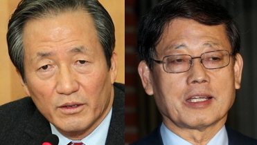 정몽준(좌부터/국회의원/새누리당국회의원/대한축구협회명예회장/보건복지위원회위원),김황식(전국무총리/전대법관)
The ruling Saenuri Party’s primary election for Seoul mayoral candidacy appears likely to be a three-way battle among heavyweights, with a former prime minister and a potential presidential candidate entering the fray.