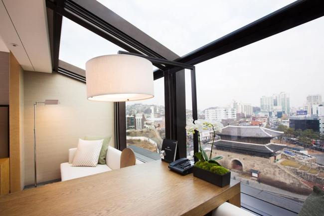 View of the East Gate from one of the suites of the newly opened JW Marriott Dongdaemun Square Seoul.
(JW Marriott)